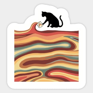 Rainbow cat 1 milk drop Sticker